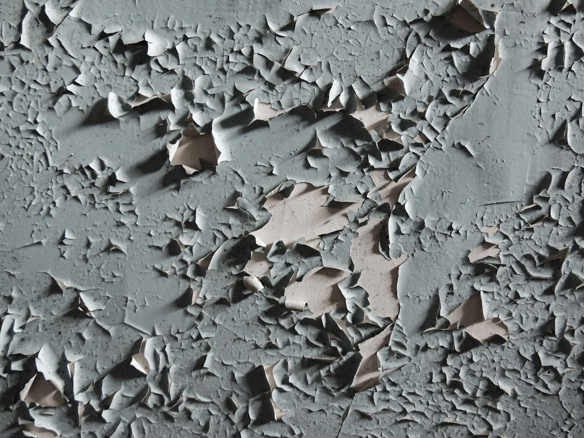 Peinture fissurée et écaillée sur un mur ancien
